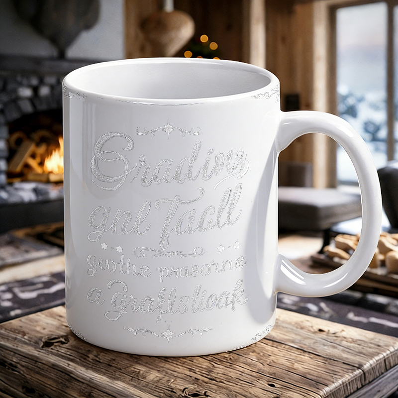 Coffee Tea Font - Taza de cerámica con fuente decorativa