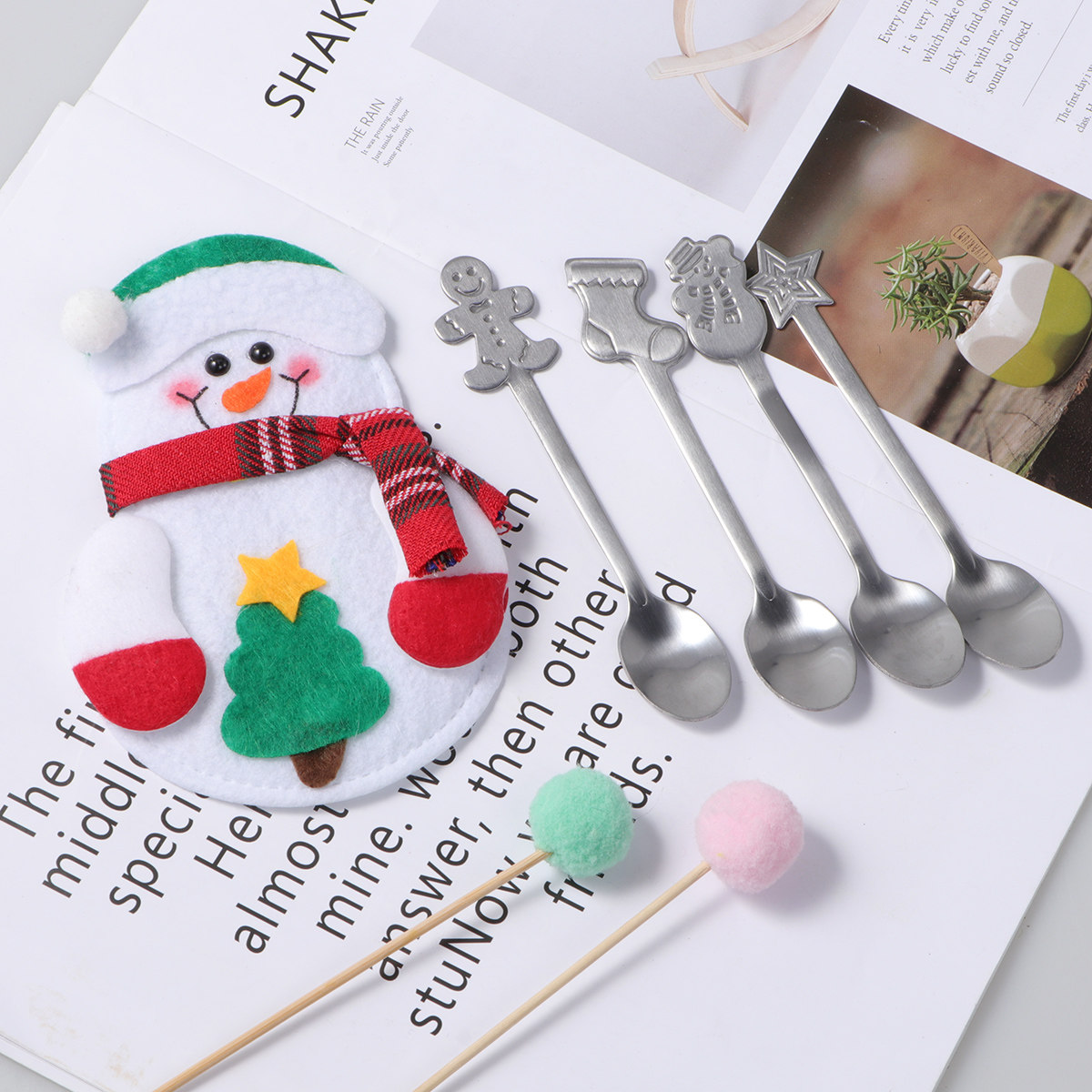 Coffee Tea Spoon - Juego de 5 Cucharas de Acero