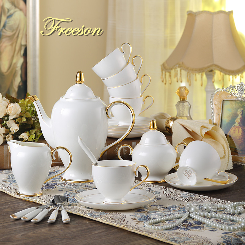 Coffee Tea Sugar Set - Grace Bone-juego de café de porcelana