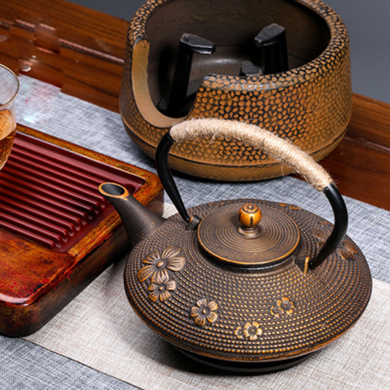 Cast Iron Teapot - Tetera de hoja de bambú con
