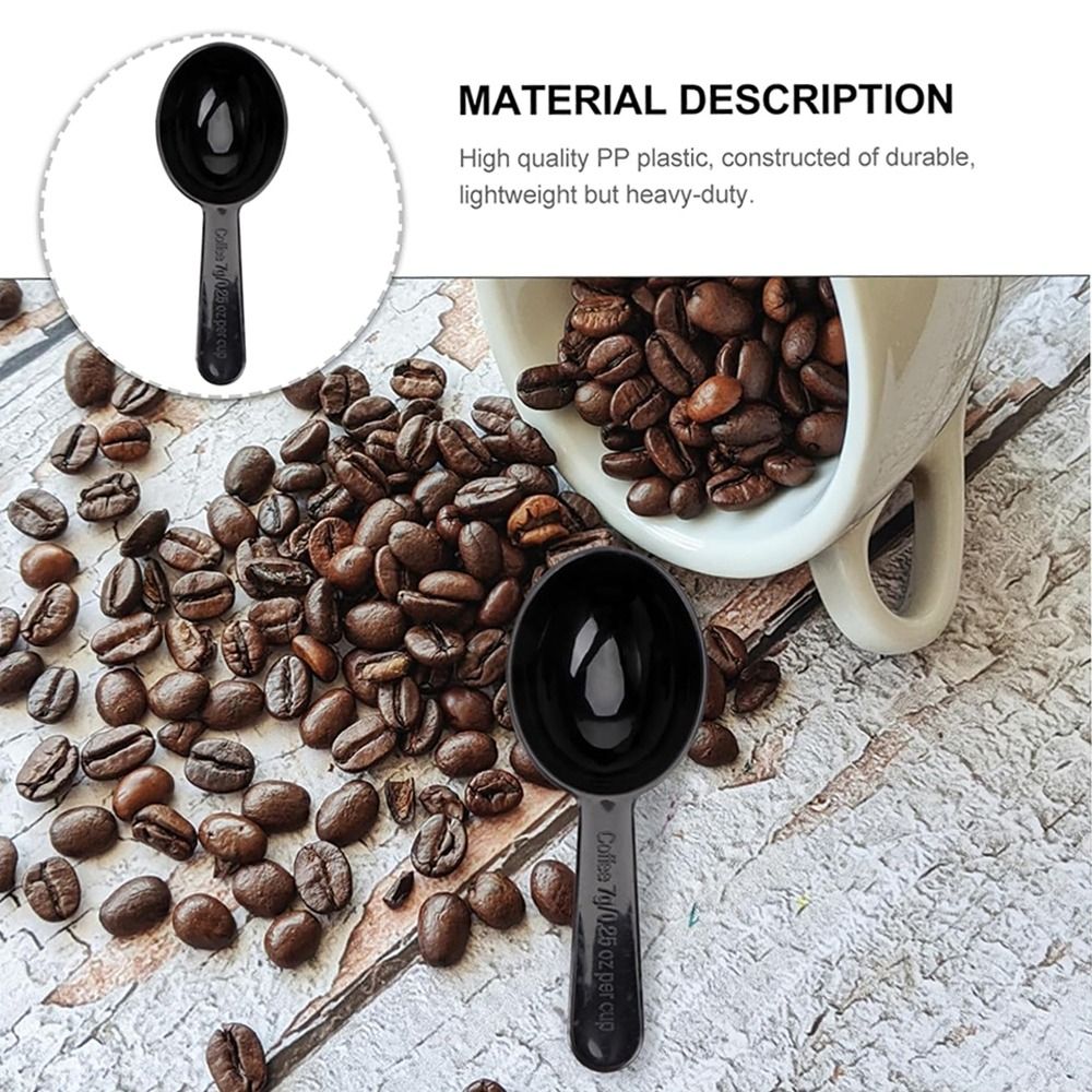 Coffee Tea Spoon - Cuchara Medidora Portátil de Plástico Negra
