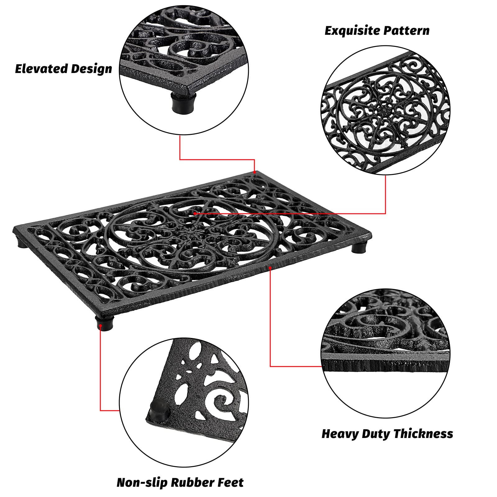 Mesera rectangular de hierro f - Cast Iron Teapot reseña y precio