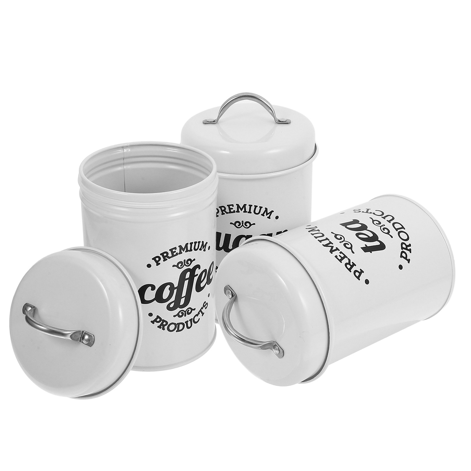 Juego de Recipientes Metálicos - Coffee Tea Jars reseña y precio