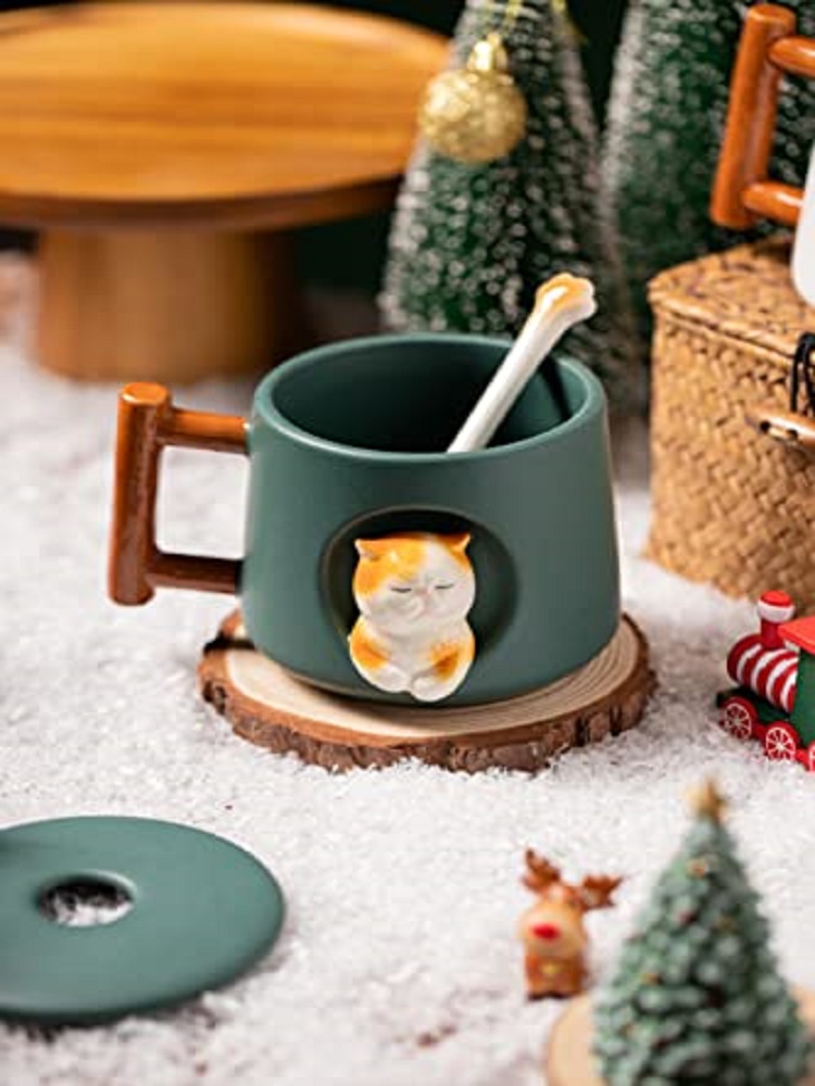 Adorable Taza de Cerámica 3D c - Coffee Tea Spoon reseña y precio