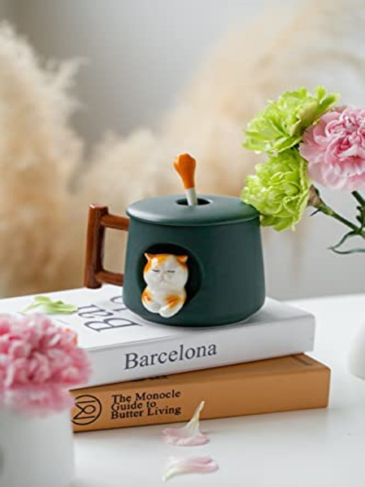 Adorable Taza de Cerámica 3D c - Coffee Tea Spoon reseña y precio