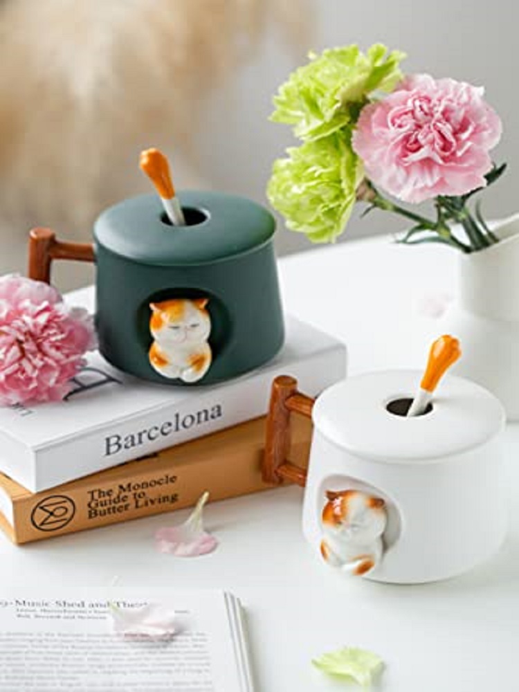 Adorable Taza de Cerámica 3D c - Coffee Tea Spoon reseña y precio