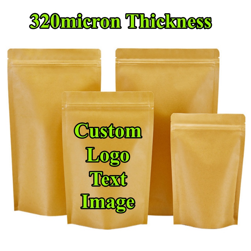 100 Bolsas de Papel Kraft con  - Coffee Tea Logo reseña y precio