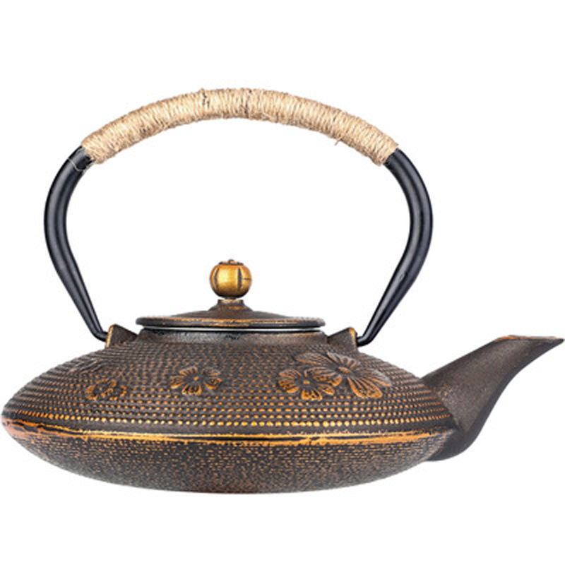 Tetera de hoja de bambú con fl - Cast Iron Teapot reseña y precio