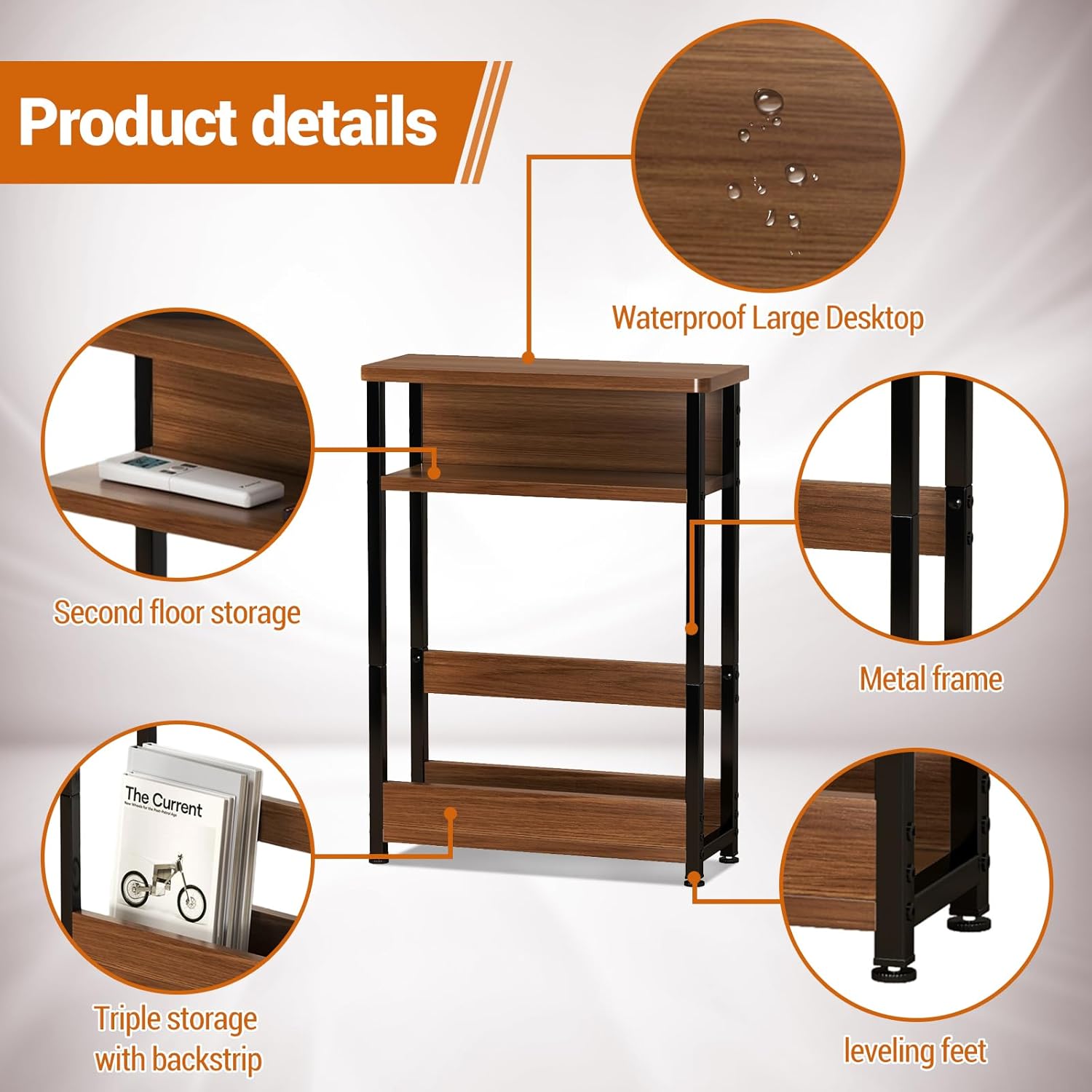 Mesa Auxiliar Estrecha de 3 Ni - Coffee Tea Weight Loss reseña y precio